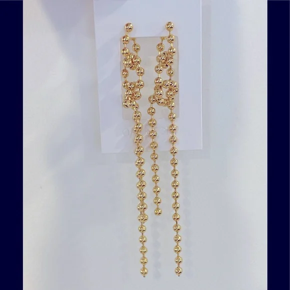 NWT Oak+Fort gold dangling earrings - Picture 1 of 4